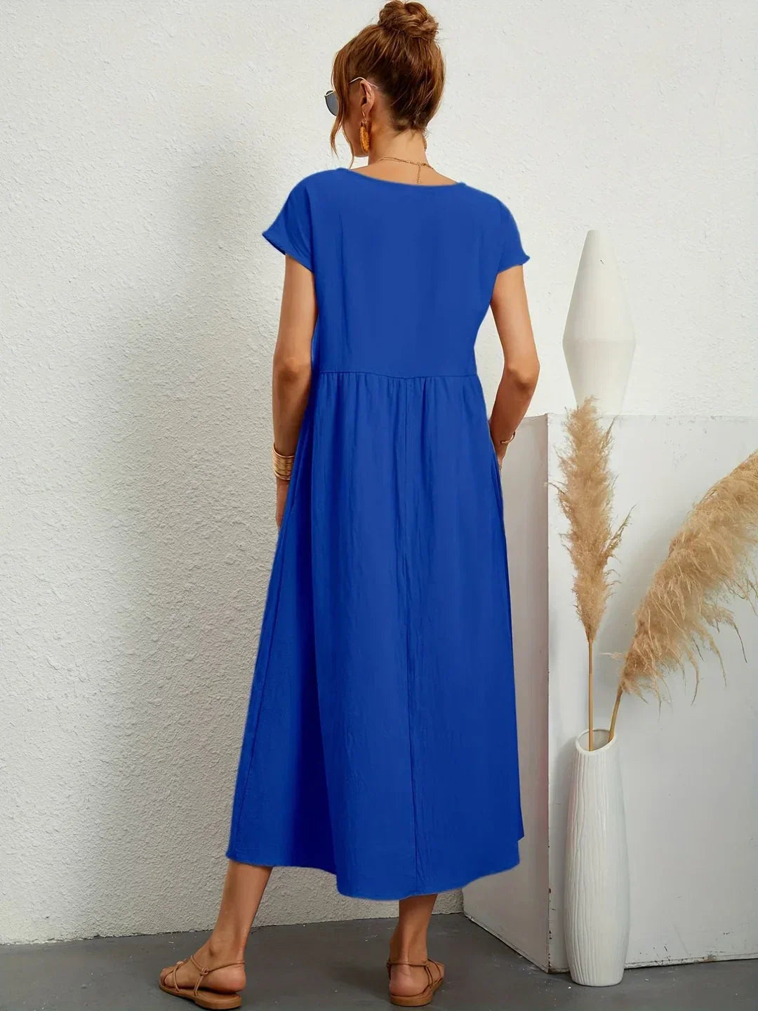 EB | Casual Elegant Baumwolle und Leinenkleid