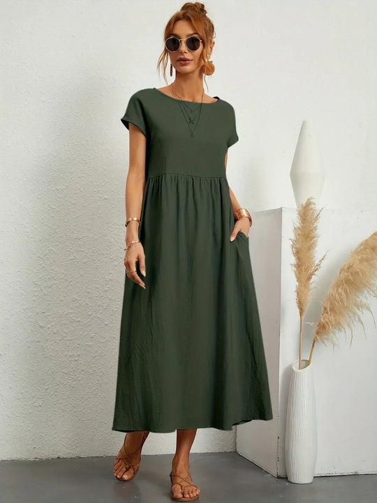 EB | Casual Elegant Baumwolle und Leinenkleid