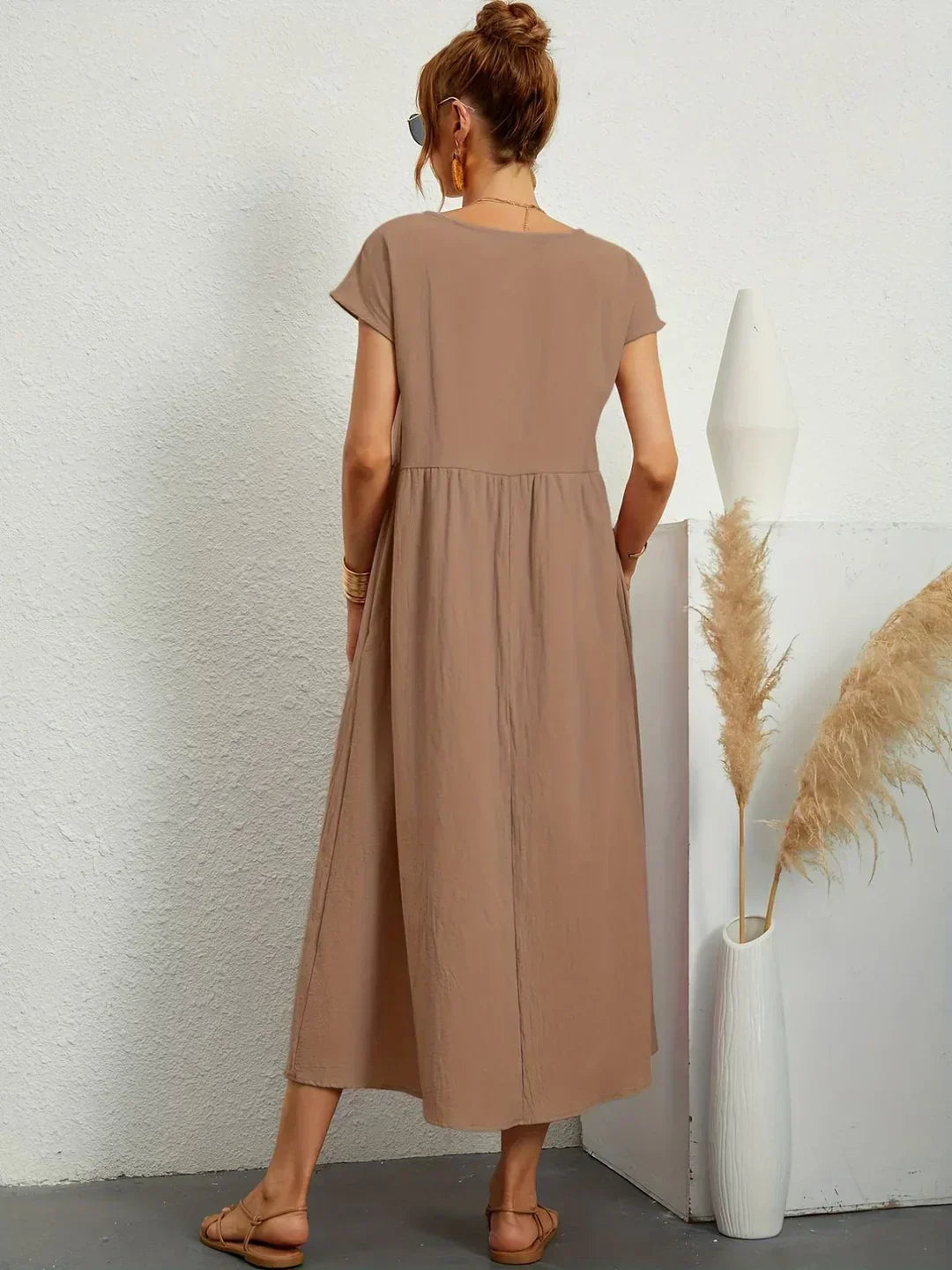 EB | Casual Elegant Baumwolle und Leinenkleid