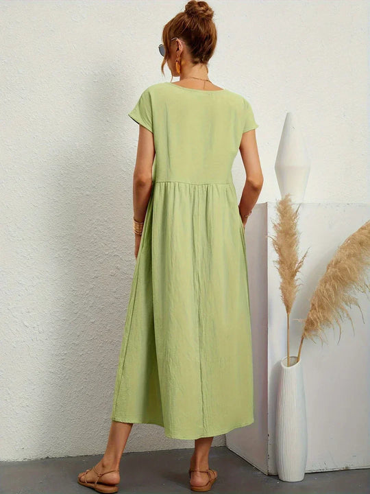 EB | Casual Elegant Baumwolle und Leinenkleid
