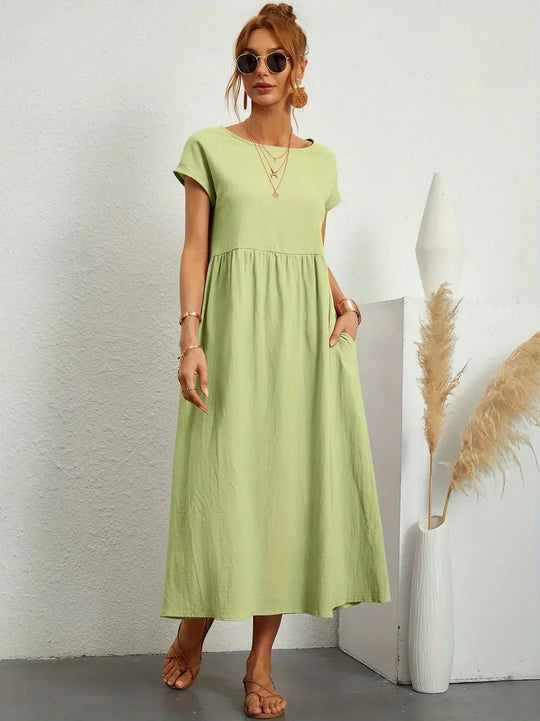 EB | Casual Elegant Baumwolle und Leinenkleid