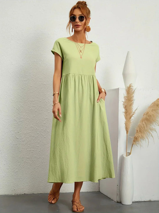 EB | Casual Elegant Baumwolle und Leinenkleid