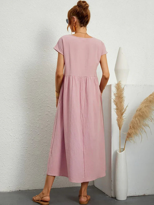 EB | Casual Elegant Baumwolle und Leinenkleid