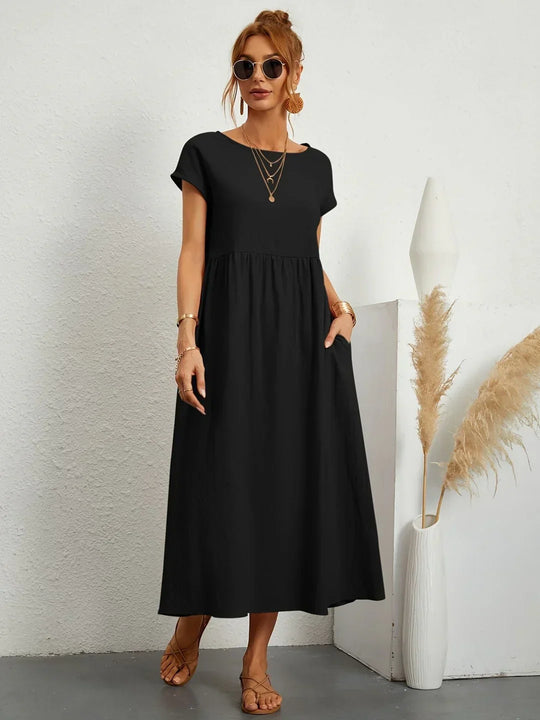 EB | Casual Elegant Baumwolle und Leinenkleid
