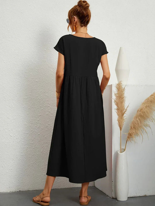 EB | Casual Elegant Baumwolle und Leinenkleid