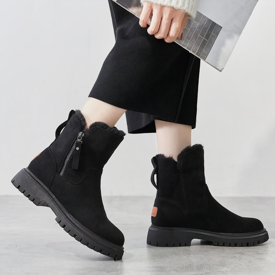EB | Knöchelhohe Schneestiefel für Damen – Gemütliches & Stilvolles Winteressenziell