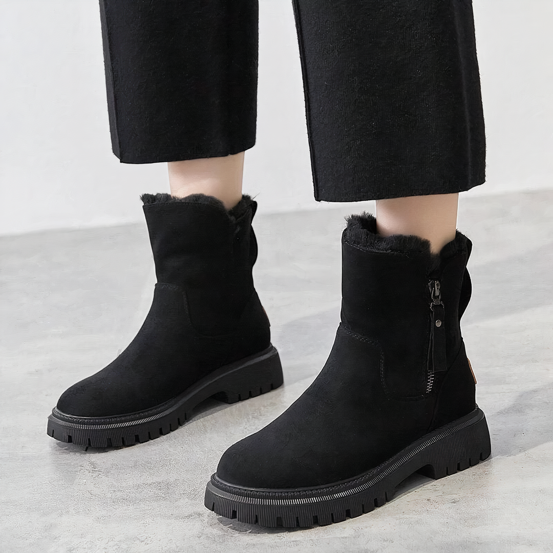 EB | Knöchelhohe Schneestiefel für Damen – Gemütliches & Stilvolles Winteressenziell