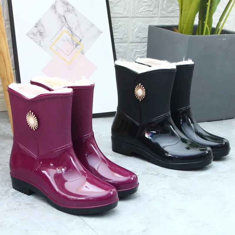 EB | Regenstiefel - Wasserdichtes Pvc mit Fleece-Futter für Komfort