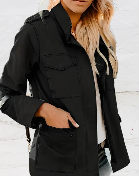 EB - Stilvoller Jacke mit Langen Ärmeln und Vier Taschen für Damen