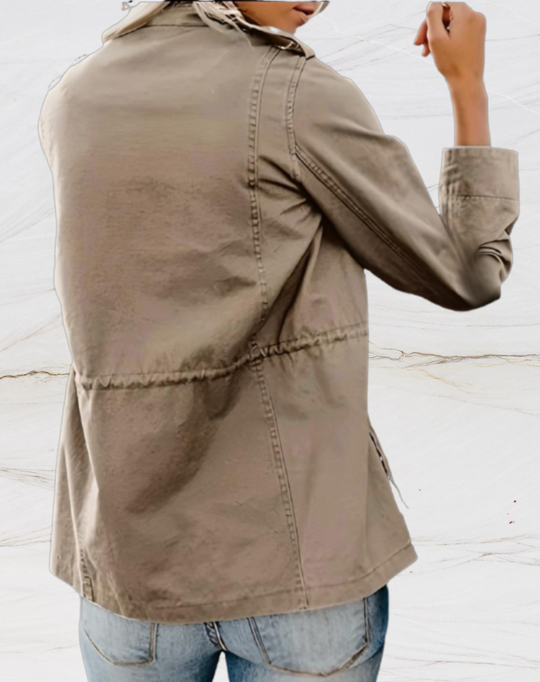 EB - Stilvoller Jacke mit Langen Ärmeln und Vier Taschen für Damen
