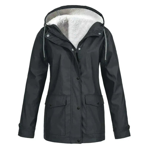 EB | Damen Winter Gefütterte Winddichte Regenjacke