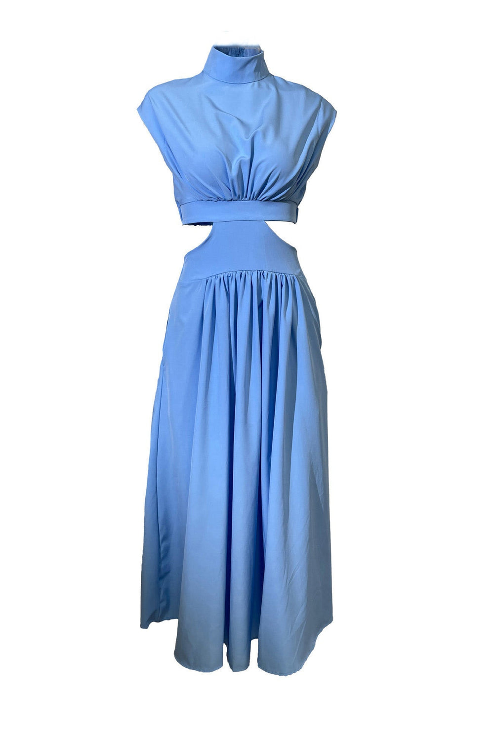 EB | Mock Neck Cutout Midi Kleid