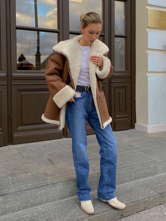 EB | Warmer Mantel mit Fell