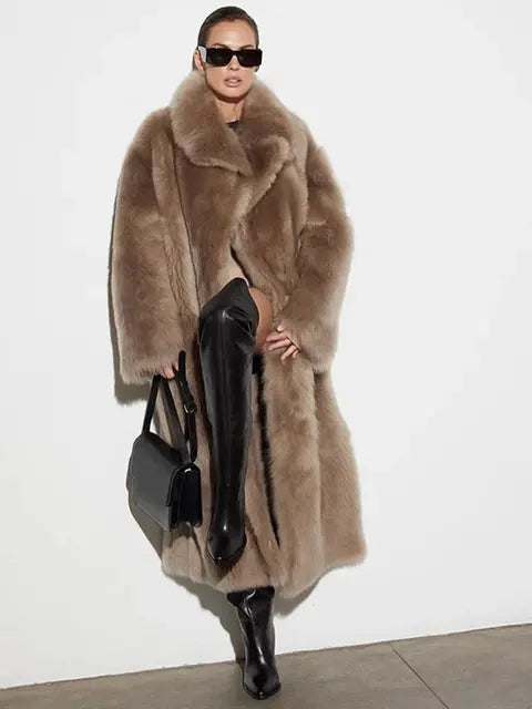EB | Lange Winterjacke mit Weicher Textur und Klassischem Schnitt für Frauen Ideal für Kaltes Wetter