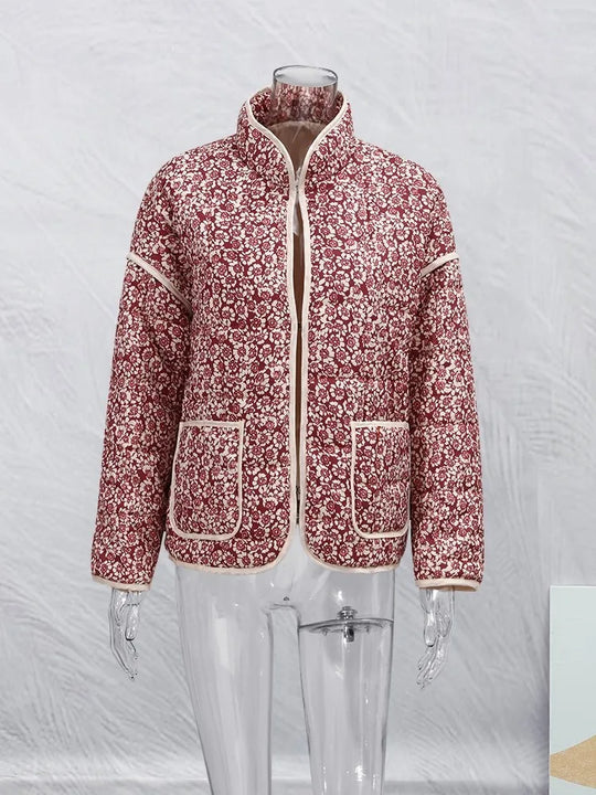 EB | Jacke Frauen Vintage Blumenmuster