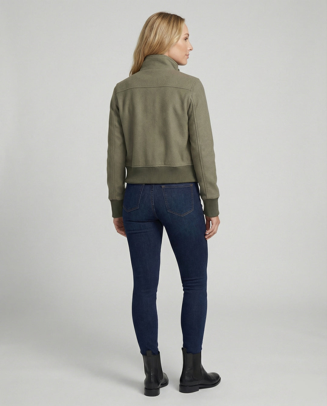 Modische American Style Damen Kurzjacke Slim-Fit Design Herbst Jacke