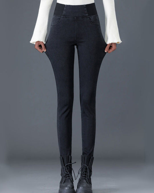 EB - Bequeme Winter Thermische Warme Fleece Futter Leggings mit Hohem Taillenschnitt für Frauen