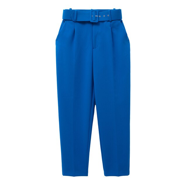 EB | Lässige Hochbundhose mit Gürtel und Taschen, perfekt für lässige Tage