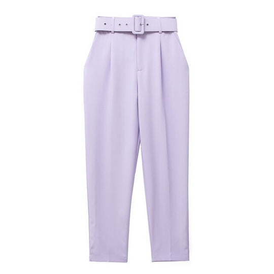 EB | Lässige Hochbundhose mit Gürtel und Taschen, perfekt für lässige Tage