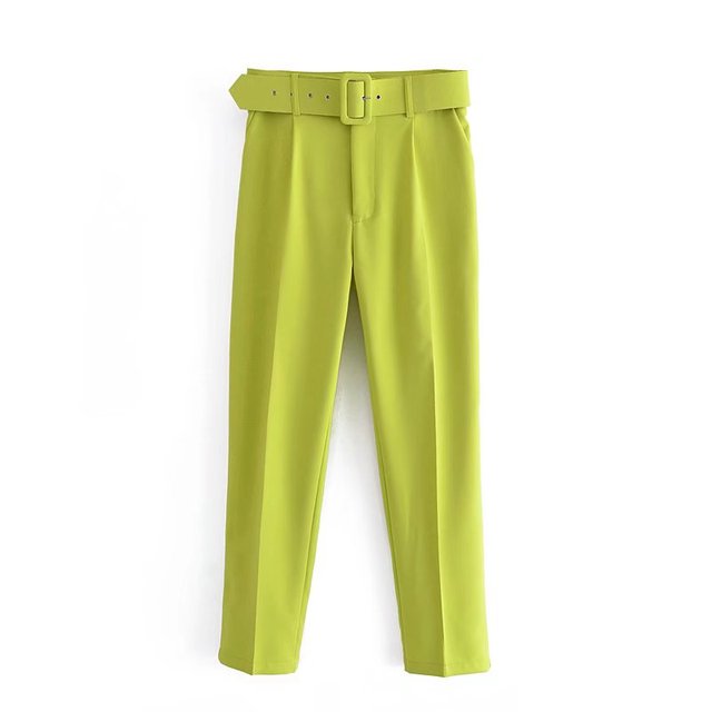 EB | Lässige Hochbundhose mit Gürtel und Taschen, perfekt für lässige Tage