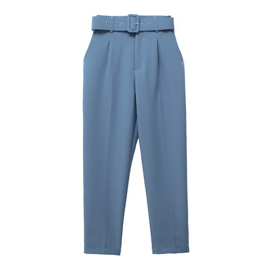 EB | Lässige Hochbundhose mit Gürtel und Taschen, perfekt für lässige Tage