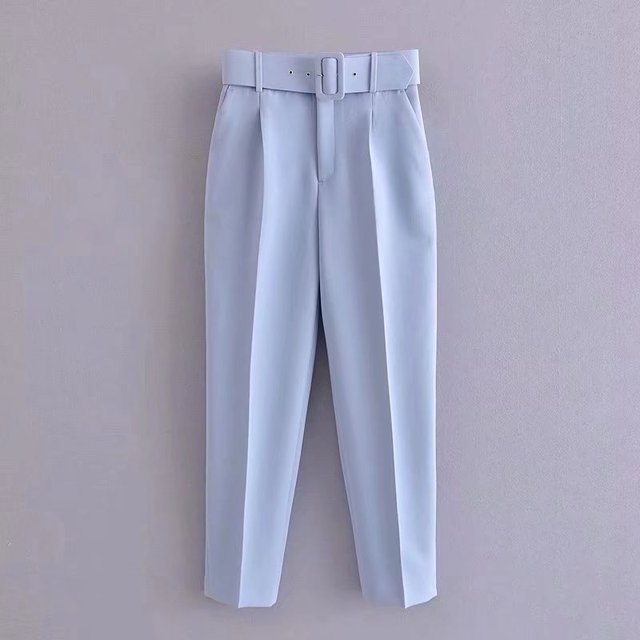 EB | Lässige Hochbundhose mit Gürtel und Taschen, perfekt für lässige Tage