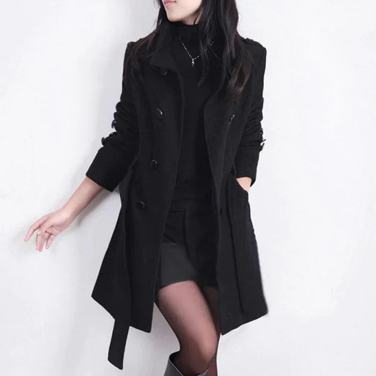 EB | Stylischer Damen-Wintermantel mit Gürtel