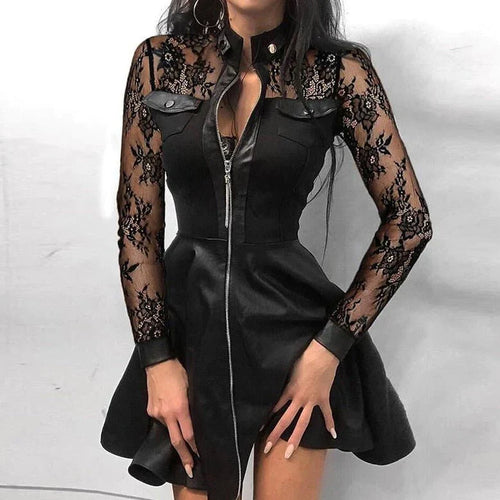 EB | Stylisches kleid mit Frontreißverschluss für Frauen