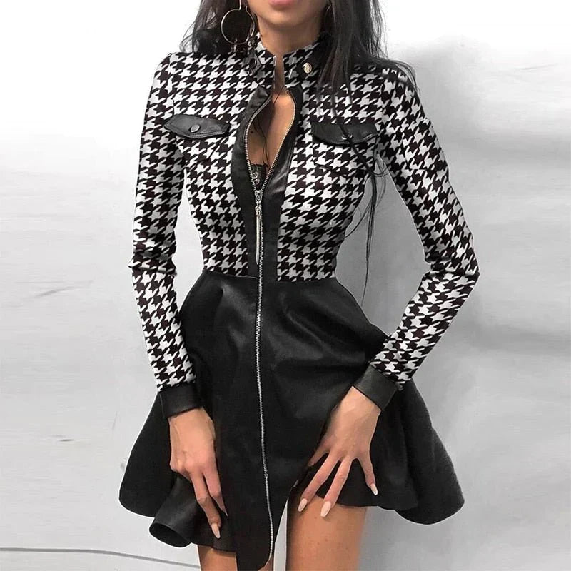 EB | Stylisches kleid mit Frontreißverschluss für Frauen
