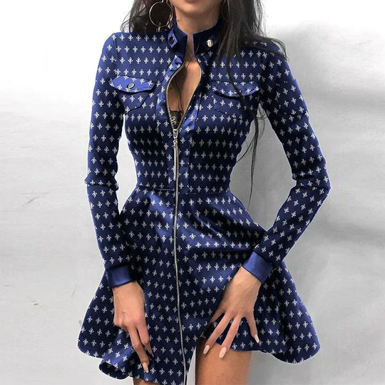 EB | Stylisches kleid mit Frontreißverschluss für Frauen