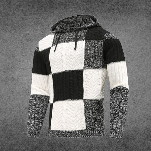 EB | Patchwork Hoodie Baumwollmischung Einzigartiges und Bequemes Design