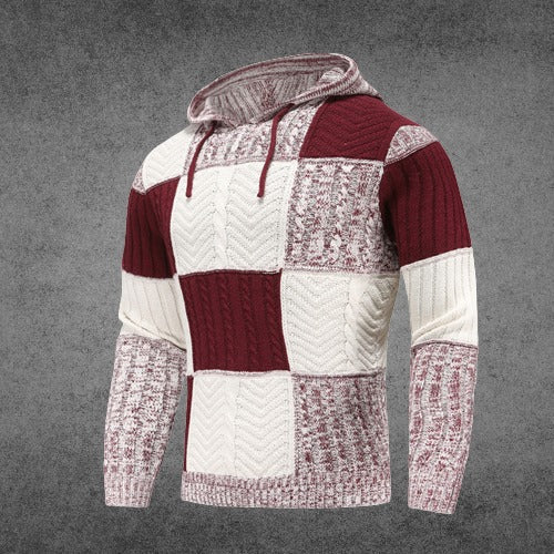 EB | Patchwork Hoodie Baumwollmischung Einzigartiges und Bequemes Design
