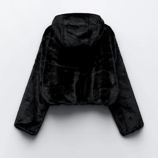 EB | Damen elegante Kunstpelz Winterjacke
