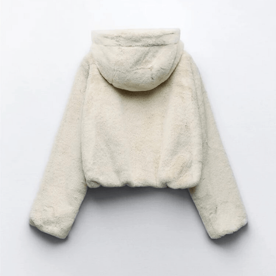 EB | Damen elegante Kunstpelz Winterjacke