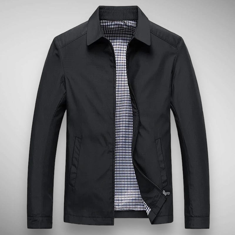 EB | Herren Harrington-Jacke - Karierte Futter & Klassischer Kragen