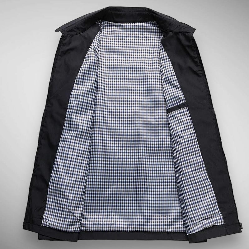 EB | Herren Harrington-Jacke - Karierte Futter & Klassischer Kragen