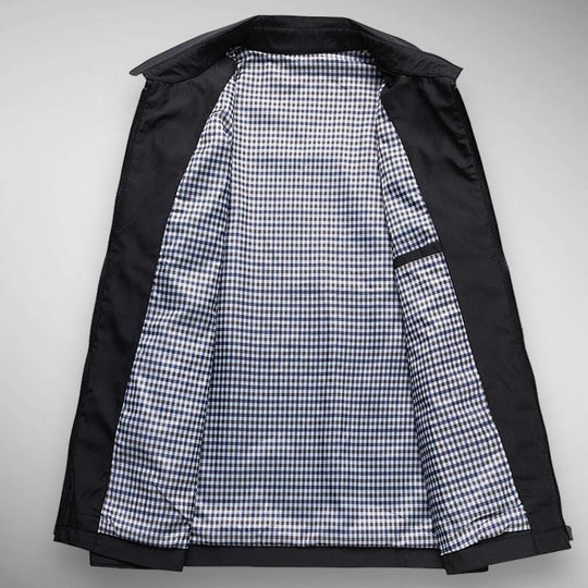 EB | Herren Harrington-Jacke - Karierte Futter & Klassischer Kragen