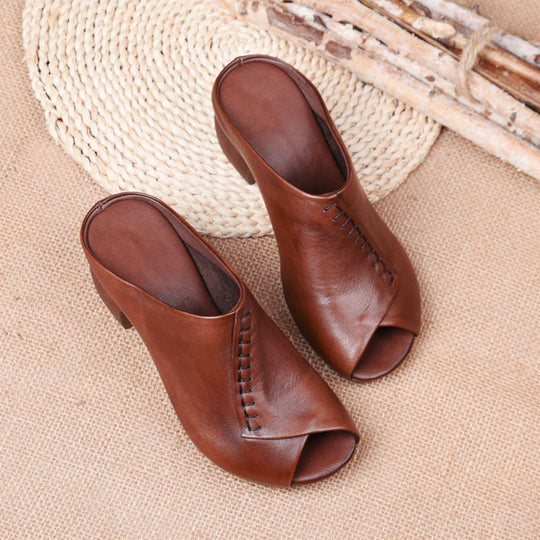 Elegante pantoffeln mit blockabsatz EB