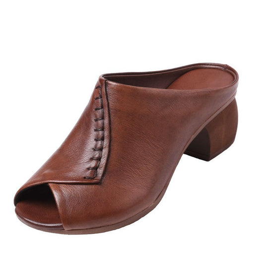 Elegante pantoffeln mit blockabsatz EB