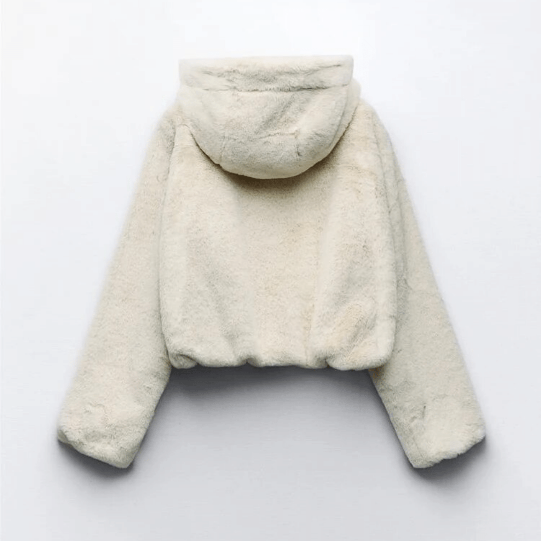 EB | Damen Stilvolle Kunstleder Winterjacke