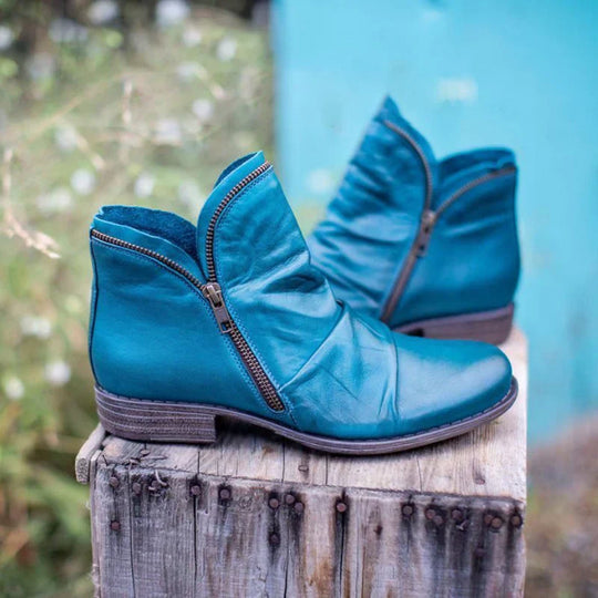 Stiefeletten Mit Seitlichem Reißverschluss Damen EB