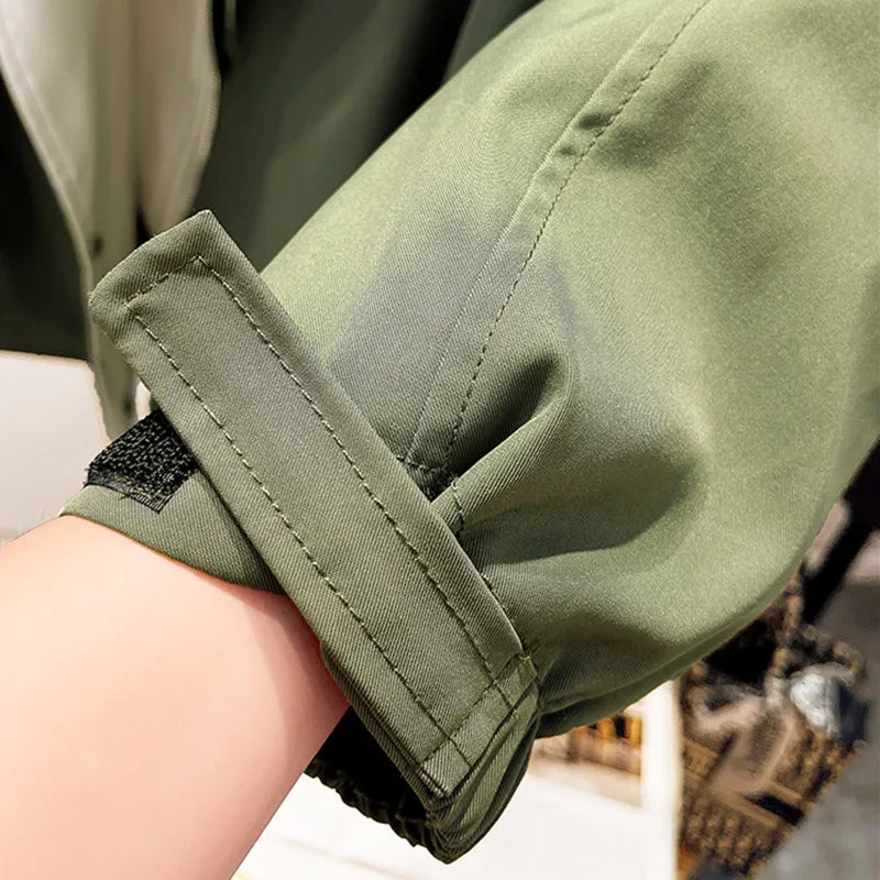 EB | Leichtgewicht Kapuzen Windbreaker Übergröße Kordelzugjacke