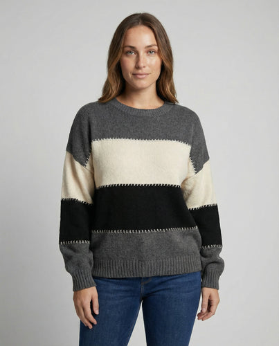 Lockerer Streifenpullover Damen Bequem | EB