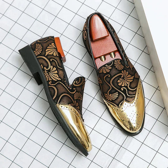Stylische Loafer mit Spitzenmuster für Herren EB