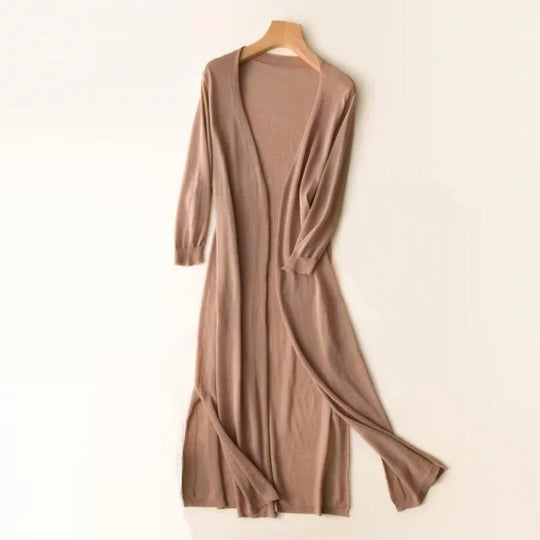EB | Lange Offene Front Strickjacke