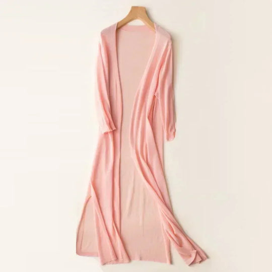 EB | Lange Offene Front Strickjacke