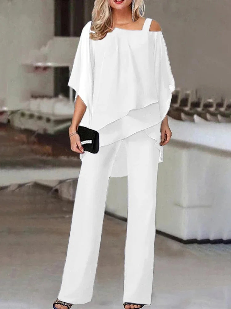 EB | Elegantes Baumwoll-Chiffon-Set [Top + Hose]