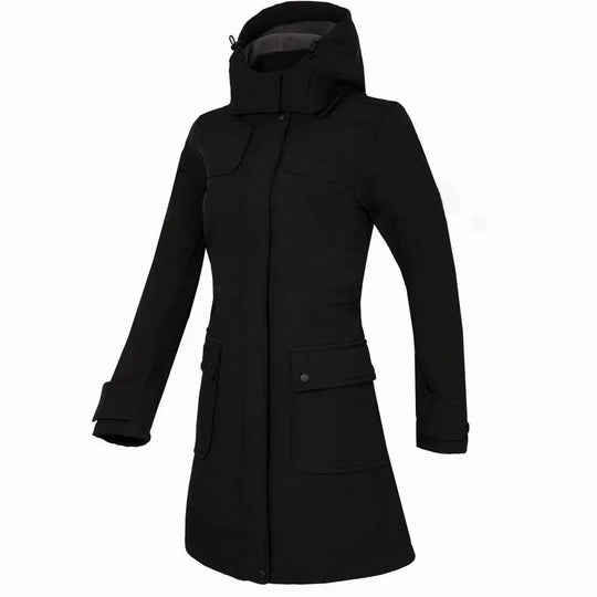 EB | Lange Outdoor Regenjacke Mit Kapuze Für Damen Perfekt Für Outdoor Aktivitäten