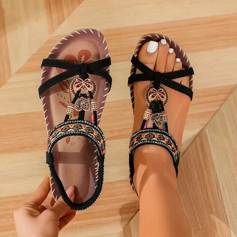 EB | Boho Flache Sandalen