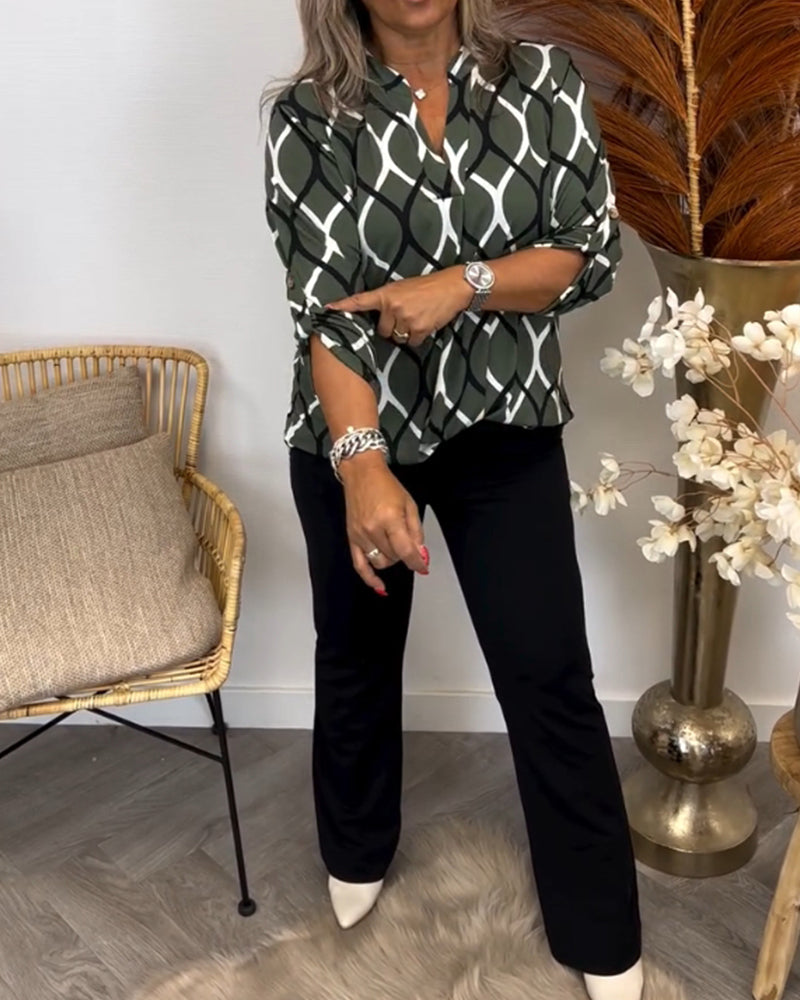 EB | Bluse mit grafischem Druck